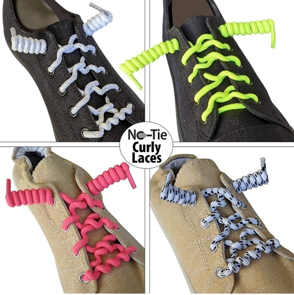 🎉🎉🎉 FREE WITH PURCHASE🎉🎉🎉Foot Matters Curly No Tie Shoe Laces - Unisex - Picture 2 of 3